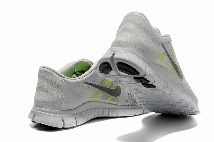 Hot Nike Free5.0 Men Shoes Gray/White/Greenyellow